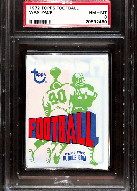 1972 Topps Football Wax Pack Psa 8