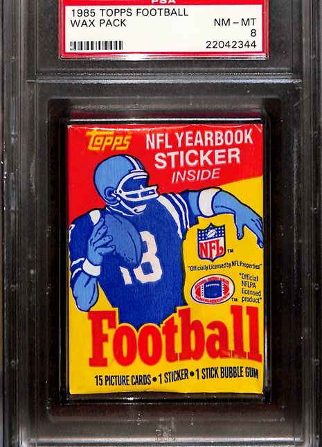 1985 Topps Football Wax Pack Psa 8