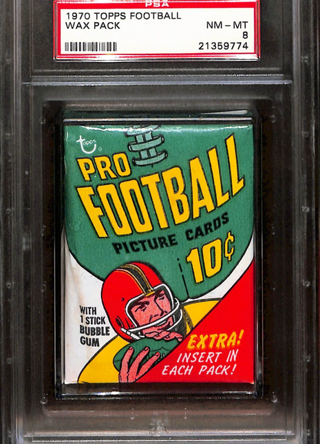 1970 Topps Football Wax Pack Psa 8