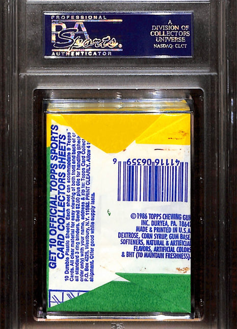 1986 Topps Football Wax pack Psa 7
