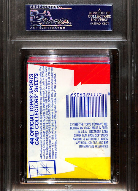 1989 Topps Football Wax pack Psa 8