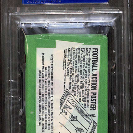 1974 Topps Football Wax Pack 2 Card Pack Psa 7