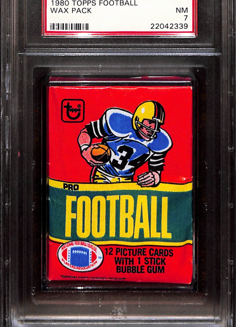 1980 Topps Football Wax Pack Psa 7