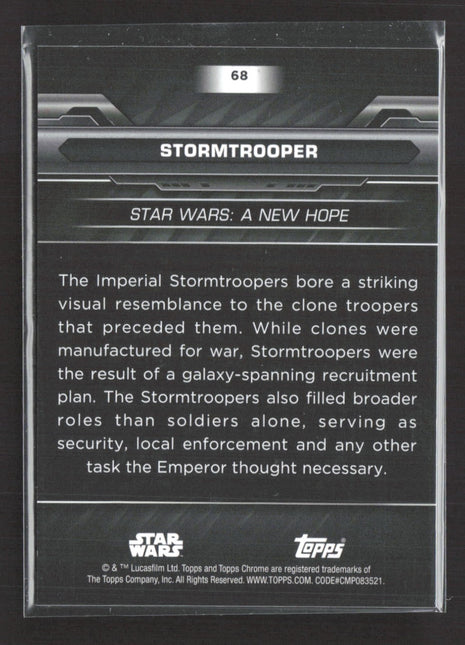 Star Wars Topps Chrome Stormtooper Pink Refractor /10 #68