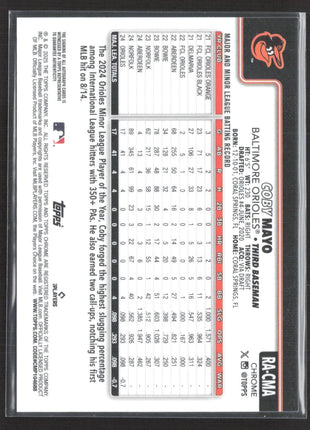 2025 Topps Chrome Logofractor Rookie Auto Coby Mayo #RA-CMA