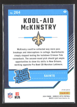 2024 Panini Donruss Optic Rated Rookie Kool-Aid McKinstry #264 Red Mojo Prizm