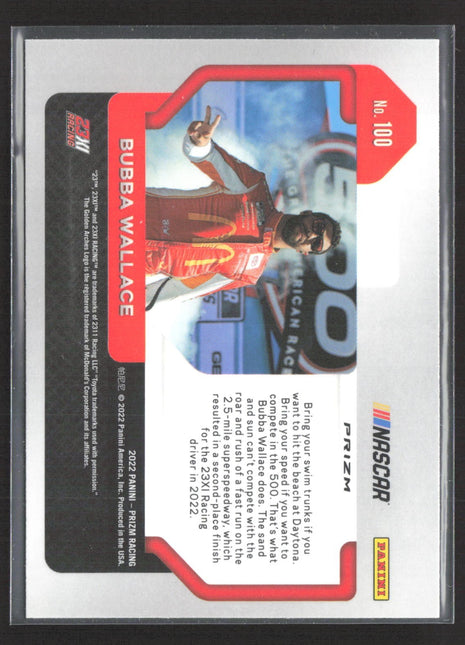 2022 Panini Prizm - Horizontal Bubba Wallace #100 Silver Prizm
