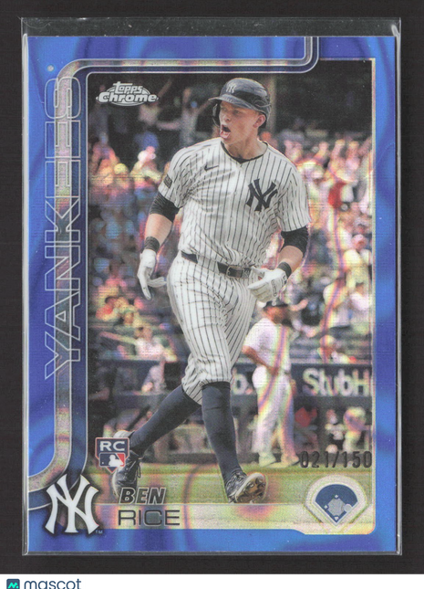 2025 Topps Chrome - Ben Rice #139 Blue Wave Refractor /150 (RC)