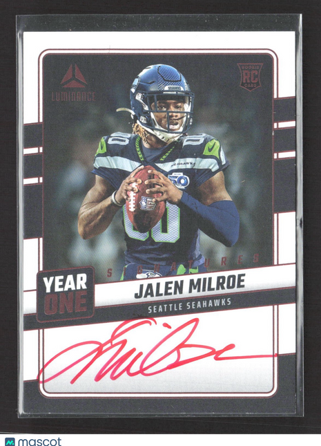 2025 Panini Luminance Jalen Milroe Year One Red Ink Auto Rc #YOS-JME