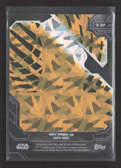 Star Wars Topps Hi Tek Ray Park as Darth Maul Gold Auto /50 #A-RP