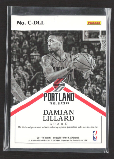 2017-18 Panini Cornerstones - Cornerstones Jersey Auto Damian Lillard #C-DLL /49