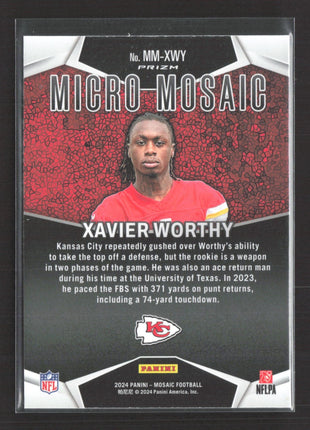 2024 Panini Mosaic - Micro Mosaic Xavier Worthy #MM-XWY (RC)