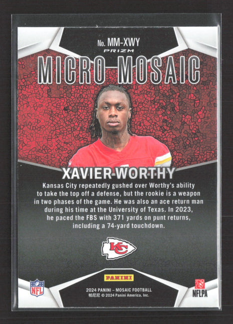 2024 Panini Mosaic - Micro Mosaic Xavier Worthy #MM-XWY (RC)