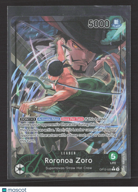 One Piece Legacy of the Master Roronoa Zoro Alt Art Leader op12-020