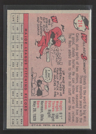 1958 Topps - Willard Schmidt #214