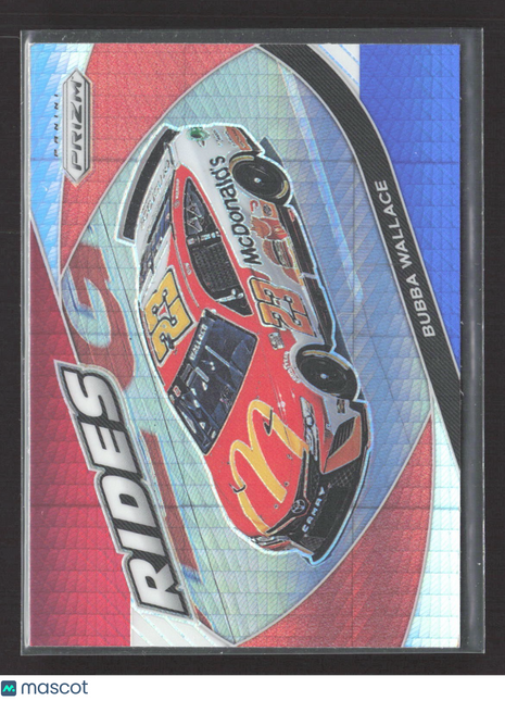 2022 Panini Prizm - Rides Bubba Wallace #66 Red White & Blue Hyper Prizm