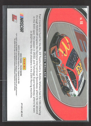 2022 Panini Prizm - Rides Bubba Wallace #66 Red White & Blue Hyper Prizm