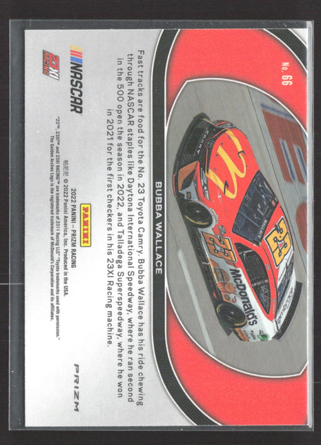 2022 Panini Prizm - Rides Bubba Wallace #66 Red White & Blue Hyper Prizm