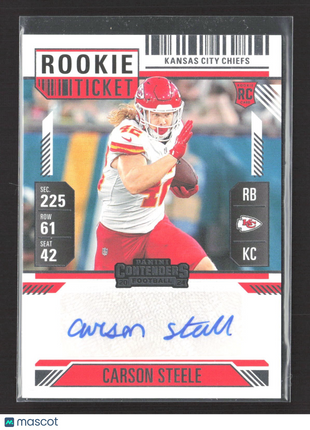 2024 Panini Contenders - Rookie Ticket Carson Steele #253 Rc Auto