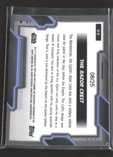 Star Wars Topps Chrome Starships The Razor Crest Orange /25 #S-2