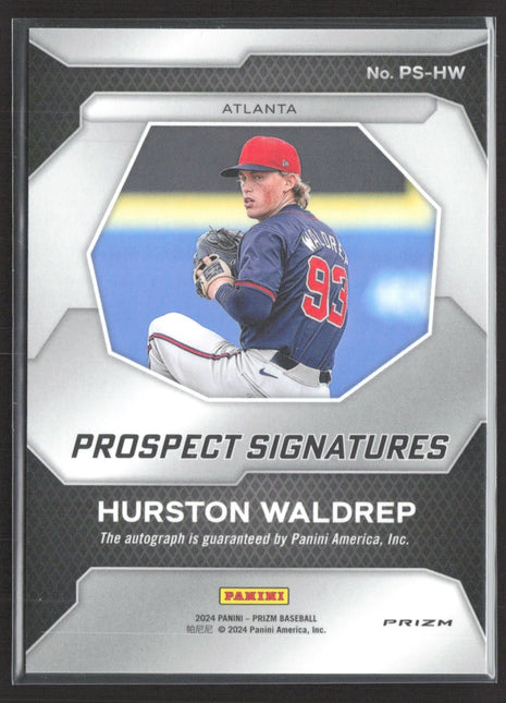 2024 Panini Prizm Hunter Waldrep Prospect Signatures Silver Auto #PS-HW
