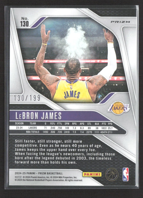 2024-25 Panini Prizm - LeBron James #130 Orange Seismic Prizm