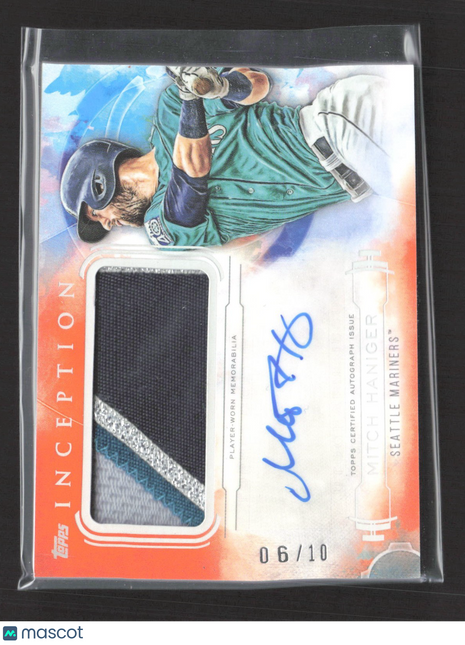 2019 Topps Inception Auto Jumbo Patch Mitch Haniger #IAP-MH Orange /10