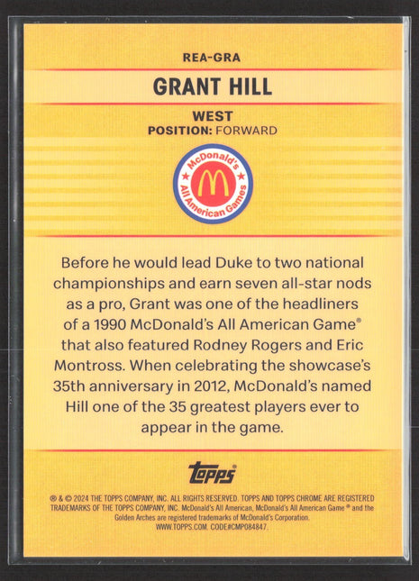 2024 Topps Chrome All American Grant Hill Tie Dye /25 Franchise Picks #REA-GRA