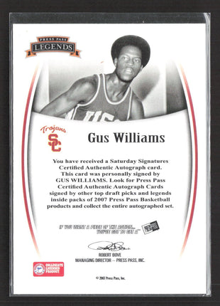 2007 Press Pass Legends Gus Williams Auto