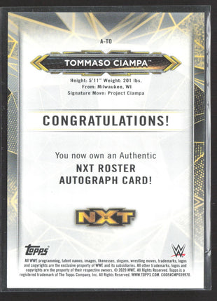 2020 Topps WWE NXT - Nxt Roster Auto Tommaso Ciampa #A-TO Blue /50
