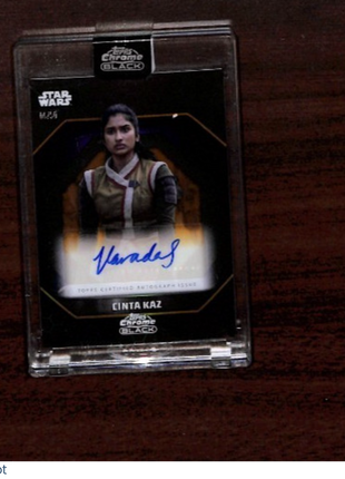 Varada Sethu As Cinta Kaz Topps Chrome Black Star Wars #A-Vs Gold Auto /50
