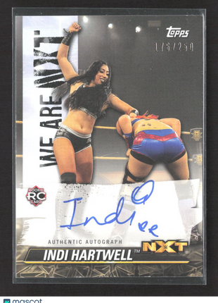 2021 Topps WWE NXT - We Are Nxt Auto Indi Hartwell #A-IH /250 Rc