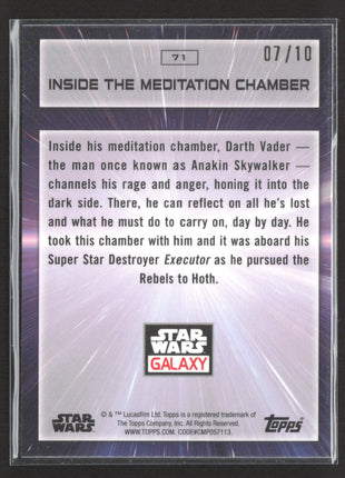 Star Wars Topps Galaxy Chrome Darth Vader Xfractor /10 #71 Meditation Chamber