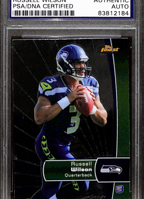 2012 Topps Finest - Russell Wilson #140 (RC) Singed Auto Psa Authentic