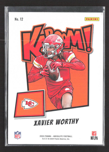 2024 Panini Absolute - Kaboom Horizontal Xavier Worthy #12 (RC)