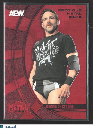 2025 AEW Metal Universe Roderick Strong Precious Metal Gems PMG Red /100 #3