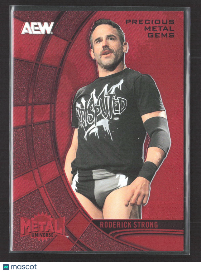 2025 AEW Metal Universe Roderick Strong Precious Metal Gems PMG Red /100 #3