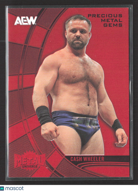 2025 AEW Metal Universe Cash Wheeler Precious Metal Gems PMG Red /100 #65