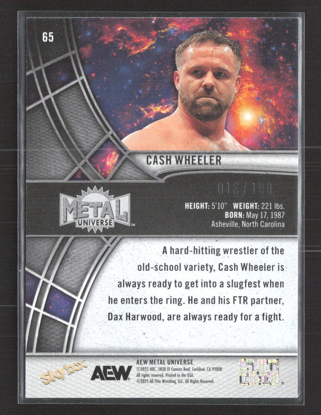 2025 AEW Metal Universe Cash Wheeler Precious Metal Gems PMG Red /100 #65