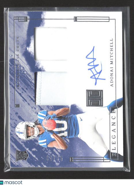 2024 Panini Impeccable Elégance Rookie Auto Adonai Mitchell Helmet & Patch /75