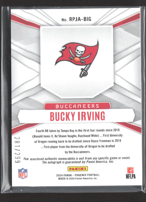 2024 Panini Phoenix - Rookie Phenoms Jersey Auto Bucky Irving #RPJA-BIG /299