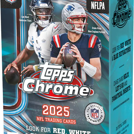 1x 2025 TOPPS CHROME HOBBY BOX / 5x 2025 TOPPS CHROME BLASTER BOXES / 2025 TOPPS CHROME BLACK HOBBY PYT BREAK #1