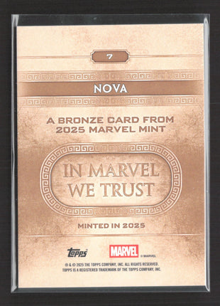 2025 Topps Marvel Mint Nova Minted #7 Bronze