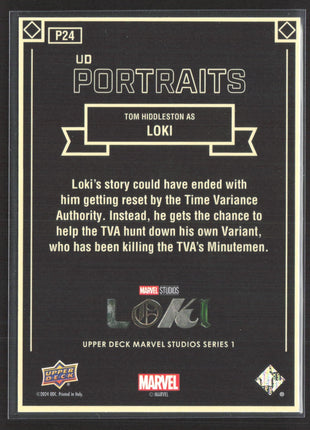 Tom Hiddleston As Loki - 2024 Upper Deck Marvel Studios Series 1 #P24 /99