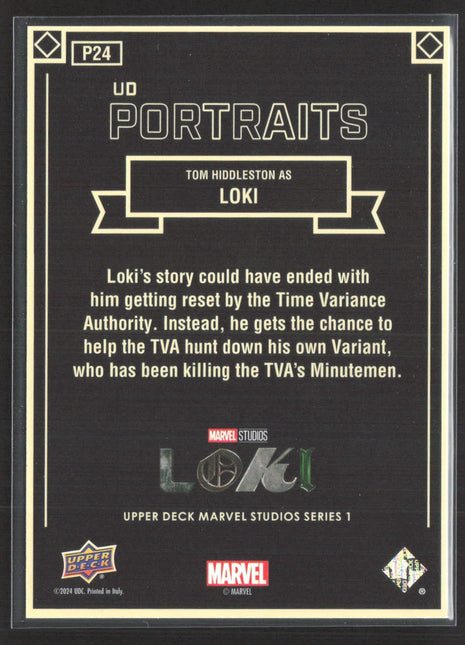 Tom Hiddleston As Loki - 2024 Upper Deck Marvel Studios Series 1 #P24 /99