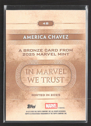 2025 Topps Marvel Mint America Chavez Minted #48 Bronze