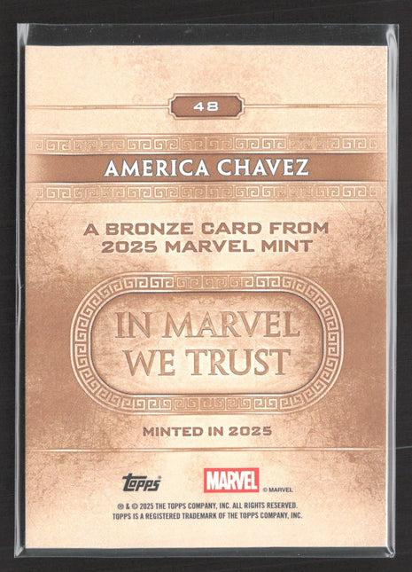 2025 Topps Marvel Mint America Chavez Minted #48 Bronze