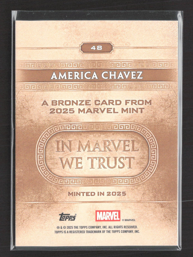 2025 Topps Marvel Mint America Chavez Minted #48 Bronze