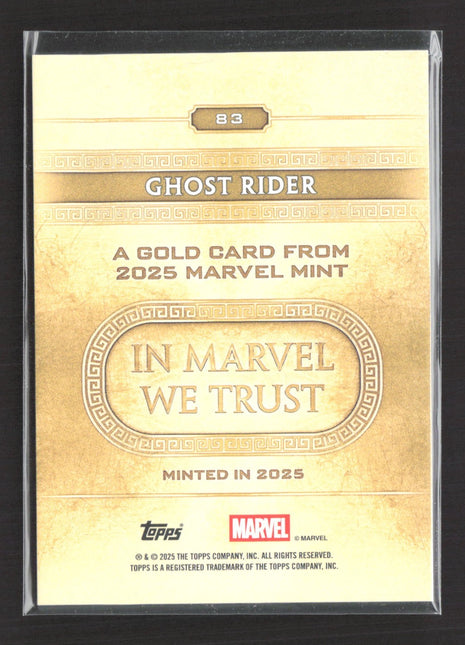 2025 Topps Marvel Mint Ghost Rider Minted Gold #83