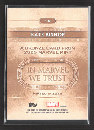 2025 Topps Marvel Mint Kate Bishop Minted #10 Bronze